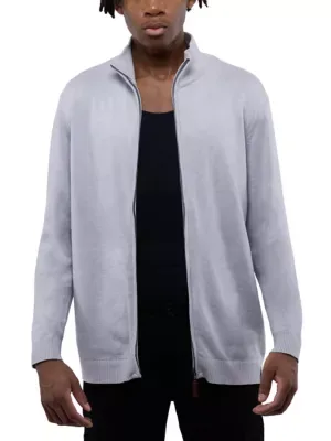 Spring + Mercer Full Zip Mock Neck Sweater by Spring  Mercer