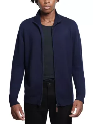 Spring + Mercer Full Zip Mock Neck Sweater