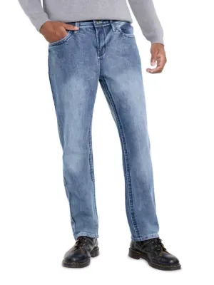 Saddle Stitch Relaxed Slim Fit Jeans