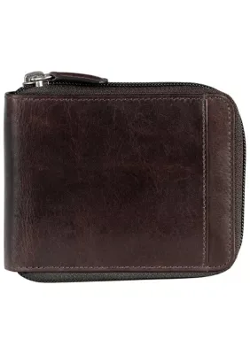 Casablanca RFID Zippered Wallet with Removable Passcase by Mancini
