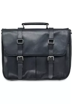 Buffalo Single Compartment Briefcase for 15 Laptop with RFID Secure Pocket by Mancini