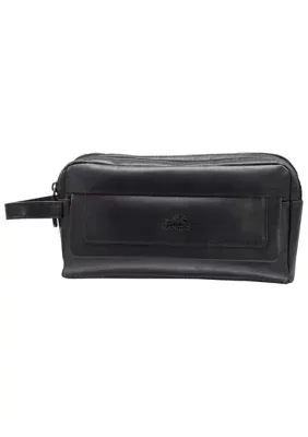 Buffalo Double Compartment Top Zipper Toiletry Bag by Mancini