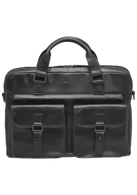 Buffalo Briefcase with Dual Compartments for 15.6 Laptop by Mancini