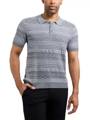 Allover Jacquard Sweater Polo by X