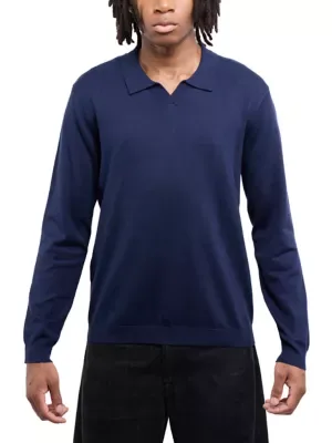 RAY Long Sleeve Sweater Johnny Collar Polo