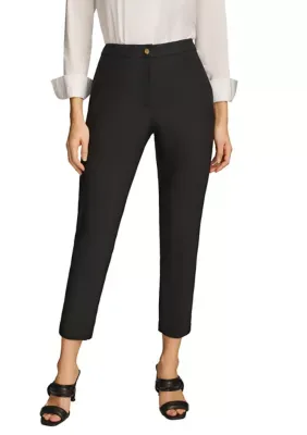 Donna Karan Slim Cropped Straight Leg Pants