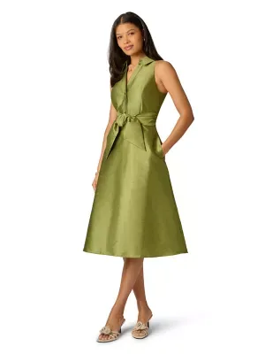 Adrianna Papell Tie Front Midi Dress by Adrianna Papell