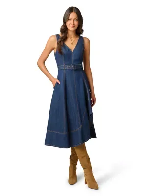 Denim Hitch Shirt Dress by Adrianna Papell