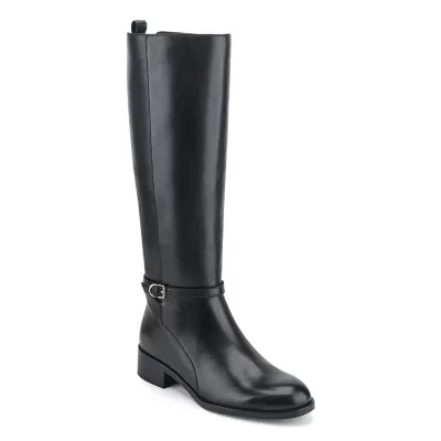 Bitty Wide Calf Low Block Heel Boots