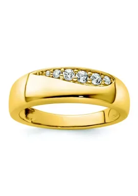 Lab Created 1/4 ct. t.w. Lab Grown Diamond VS+ F+ Band in 14K Yellow Gold by Belk & Co