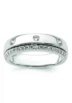 Lab Created 1/2 ct. t.w. Lab Grown Diamond VS+ F+ Band in 14K White Gold by Belk & Co