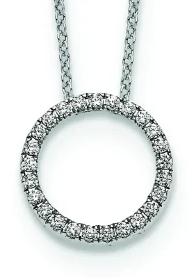 Lab Created 1/4 ct. t.w. Lab Grown Diamond VS+ F+ 18" Eternity Pendant Necklace in 14K Gold by Belk & Co