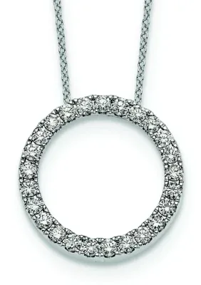 Lab Created 1 ct. t.w. Lab Grown Diamond VS+ F+ 18" Eternity Pendant Necklace in 14K Gold by Belk & Co