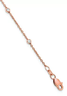 Lab Created 1/5 ct. t.w. Lab Grown Diamond VS+ F+ 8 Station 8" Bracelet in 14K Gold by Belk & Co