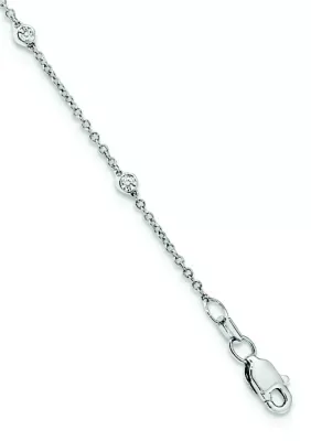 Lab Created 1/5 ct. t.w. Lab Grown Diamond VS+ F+ 8 Station 8 Inch Bracelet in 14K Gold by Belk & Co