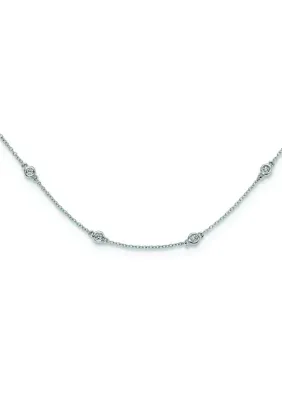 Lab Created 1/2 ct. t.w. Lab Grown Diamond VS+ F+ 20 Station 20 Inch Necklace in 14K Gold