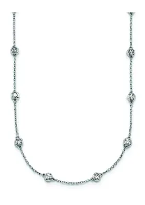 Lab Created 1.3 ct. t.w. Lab Grown Diamond VS+ F+ 20 Station 20 Inch Necklace in 14K Gold by Belk & Co
