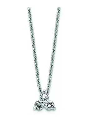 Lab Created 1/4 ct. t.w. Lab Grown Diamond VS+ F+ 18 Inch Cluster Necklace in 14K Gold by Belk & Co