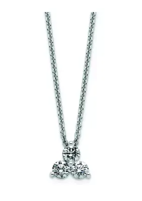 Lab Created 3/8 ct. t.w. Lab Grown Diamond VS+ F+ 18 Inch Cluster Necklace in 14K Gold by Belk & Co