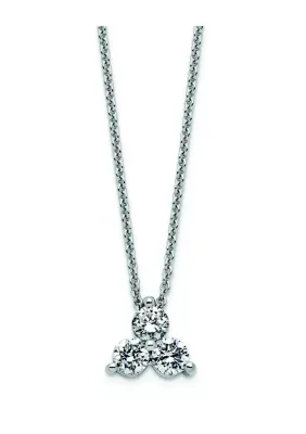 Lab Created 1/2 ct. t.w. Lab Grown Diamond VS+ F+ 18 Inch Cluster Necklace in 14K Gold by Belk & Co