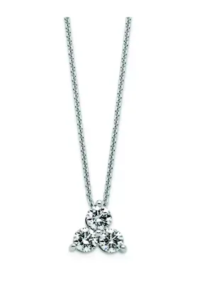 Lab Created 3/4 ct. t.w. Lab Grown Diamond VS+ F+ 18 Inch Cluster Necklace in 14K Gold by Belk & Co