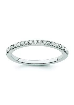 Lab Created 1/5 ct. t.w. Lab Grown Diamond VS+ F+ Wedding Band in 14K White Gold by Belk & Co