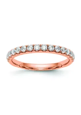 Lab Created 1/2 ct. t.w. Lab Grown Diamond VS+ F+ Wedding Band in 14K Rose Gold by Belk & Co