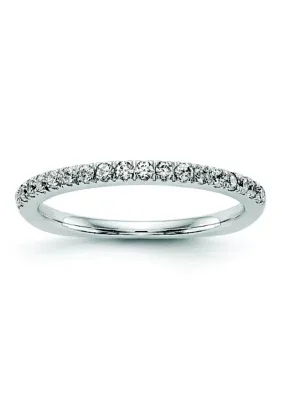 Lab Created 3/8 ct. t.w. Lab Grown Diamond VS+ F+ Wedding Band in 14K White Gold by Belk & Co