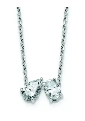 Lab Created 1.494 ct. t.w. Lab Grown Diamond VS+ F+ 18 Inch Two Stone Necklace in 14K Gold by Belk & Co