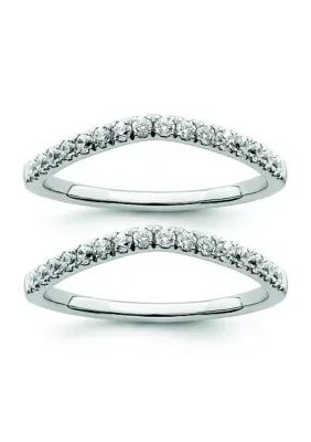 Lab Created 1/2 ct. t.w. Lab Grown Diamond VS+ F+ Set of Two Wedding Bands in 14K White Gold by Belk & Co