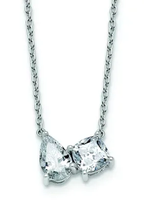 Lab Created 1.757 ct. t.w. Lab Grown Diamond VS+ F+ 18 Inch Two Stone Necklace in 14K Gold by Belk & Co
