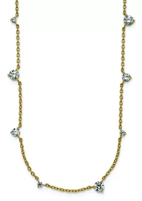 Lab Created 2.395 ct. t.w. Lab Grown Diamond VS+ F+ 12 Station 18 Inch Necklace in 14K Gold by Belk & Co