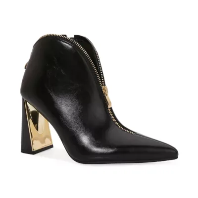 Flirt Zipper Details Pointy Toe Bootie
