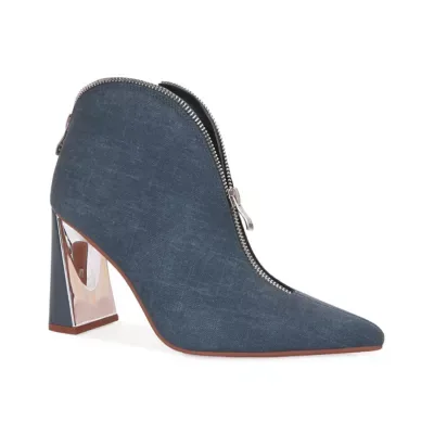 Flirt Zipper Details Pointy Toe Bootie