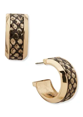 Wide Snake Hoop Earrings by Nine West