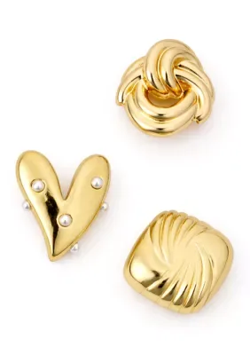 Plated Heart Knot Pin Set by Belk