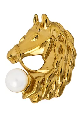 Plated Horse Brooch by Belk