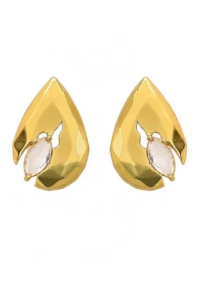 Plated Teardrop Crystal Earrings by Belk