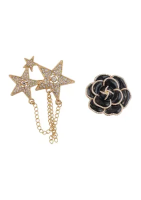 Flower Crystal Star Brooch Pin by Belk