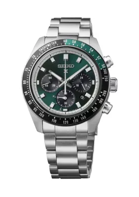 Prospex Speedtimer Solar Chronograph Watch with Green Dial by Seiko