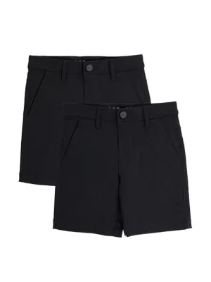 RAY Flex Waist Nylon Golf Chino Shorts (2 Pack) by X