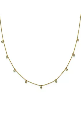 Lab Created 5/8 ct. t.w. Lab Grown Diamond VS+ F+ 9 Station 18 Inch Necklace in 14K Gold