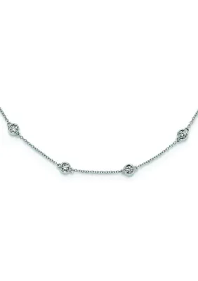 Lab Created 1.04 ct. t.w. Lab Grown Diamond VS+ F+ 16 Station 16 Inch Necklace in 14K Gold