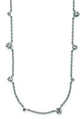 Lab Created 2.116 ct. t.w. Lab Grown Diamond VS+ F+ 10 Station 16 Inch Necklace in 14K Gold