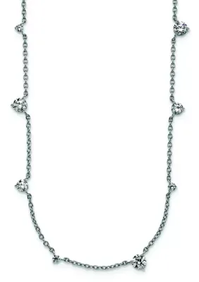 Lab Created 2.395 ct. t.w. Lab Grown Diamond VS+ F+ 12 Station 18 Inch Necklace in 14K Gold