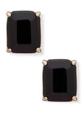 Lauren Ralph Lauren Gold Tone Square Stone Stud Earrings