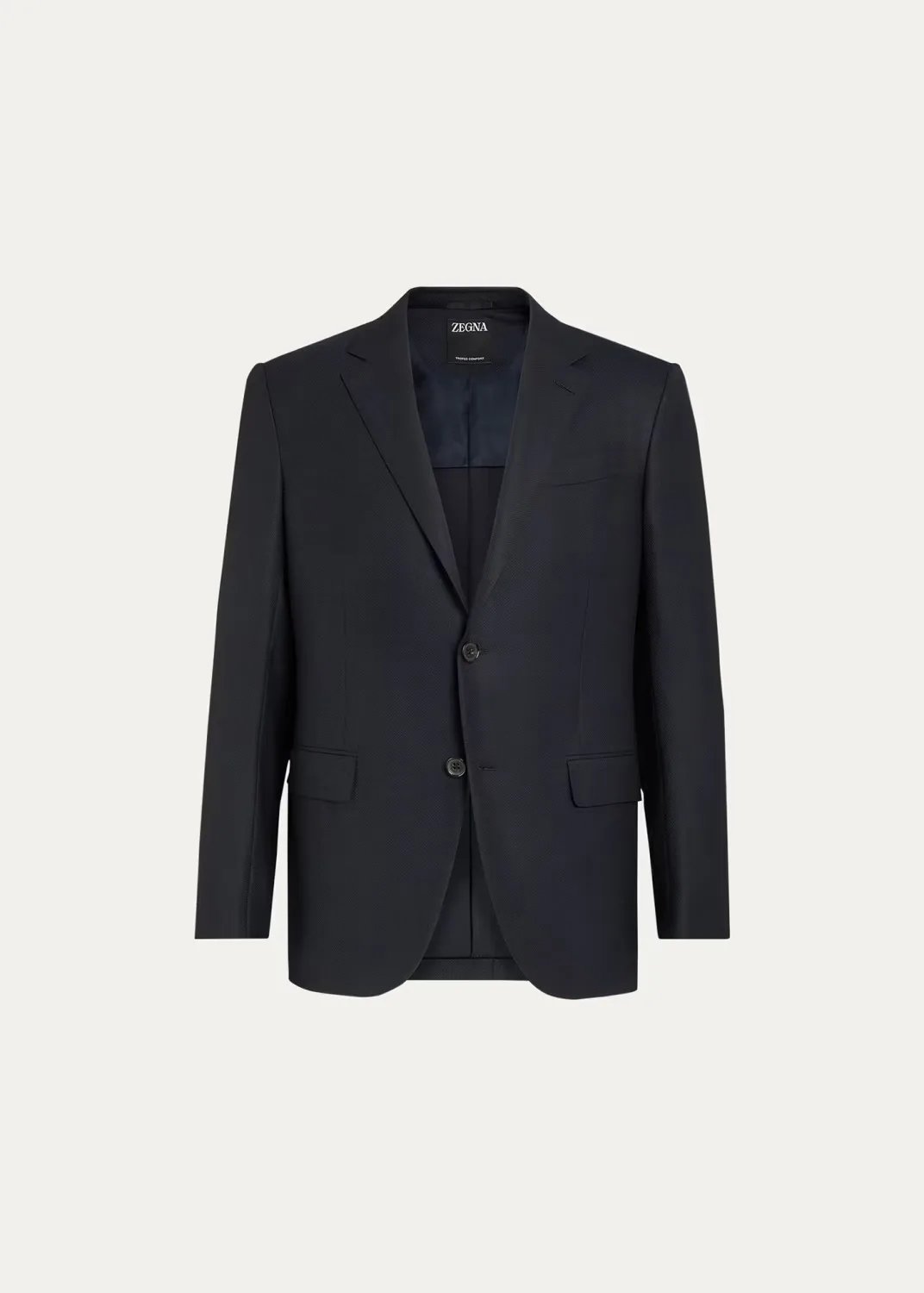 Solid Trofeo Wool Regular-Fit Blazer Jacket by ZEGNA