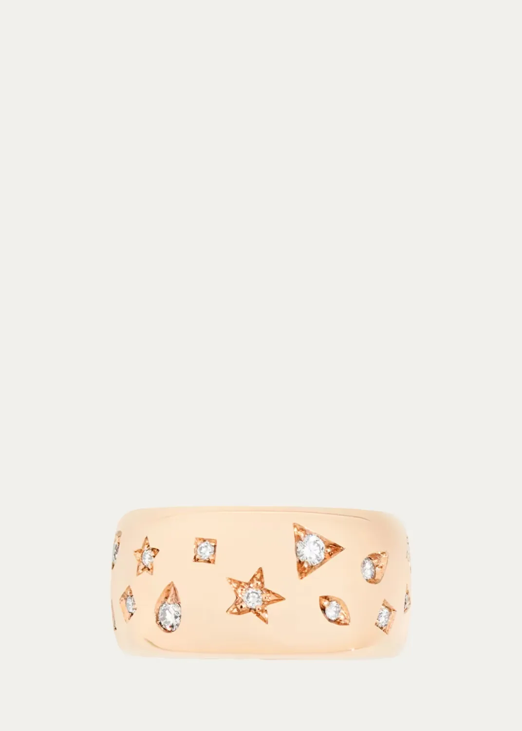 Iconica Maxi 18K Rose Gold Multi-Diamond Ring by Pomellato