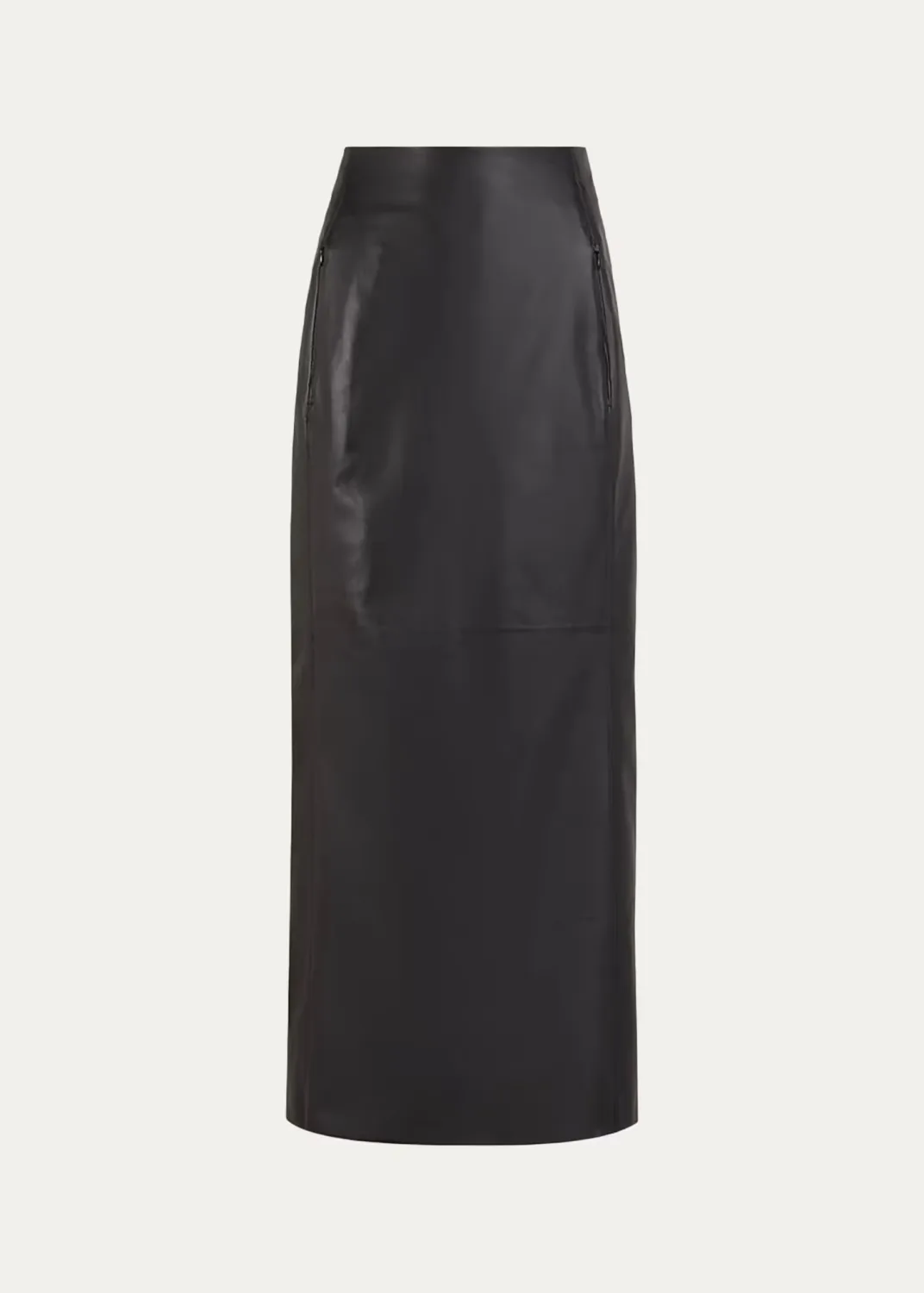 Soft Lambskin Leather Maxi Pencil Skirt