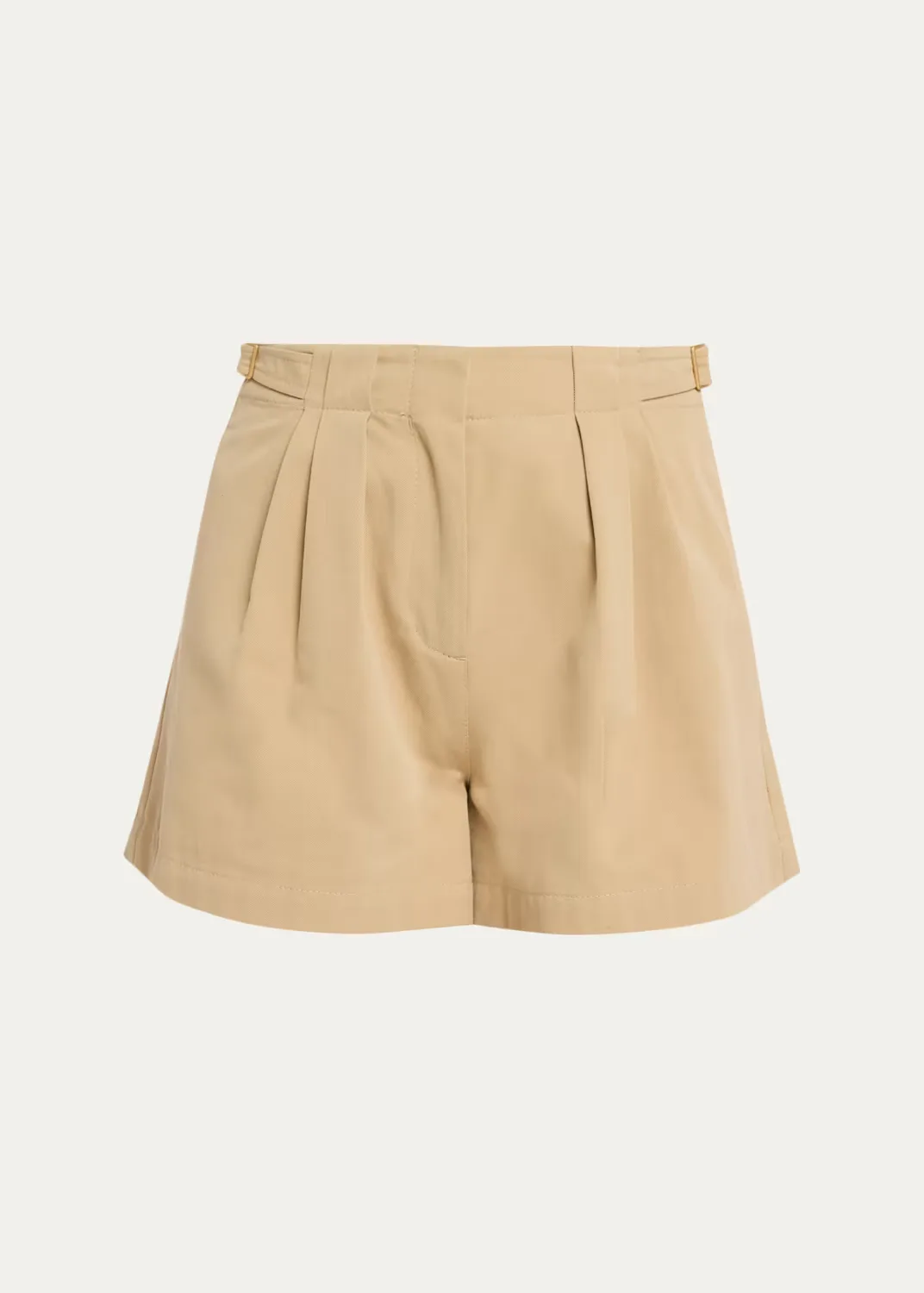Kira Pleated Cotton Shorts by Ulla Johnson